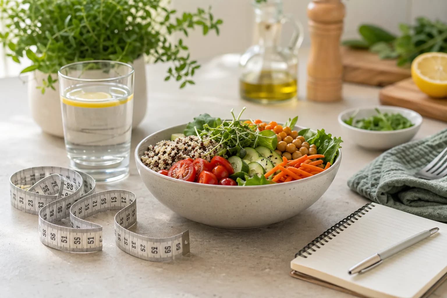 Sklenice vody s mátou, citronem a okurkou