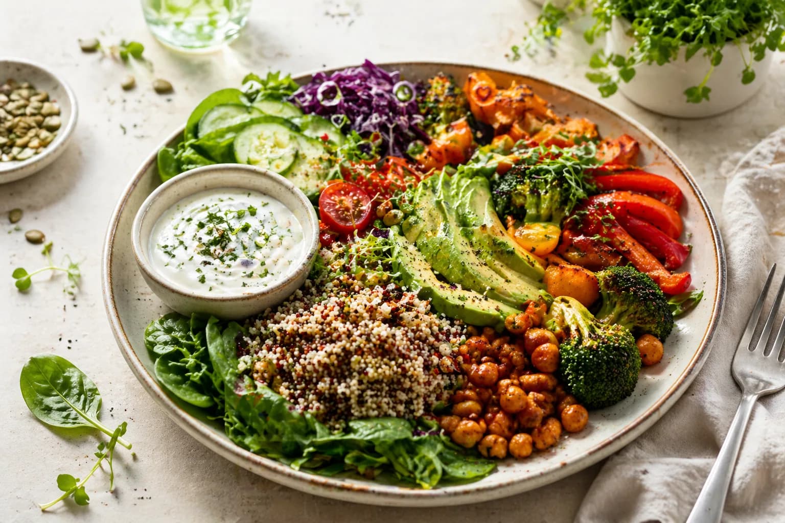 Lososové bowl s quinoou, avokádem a edamame